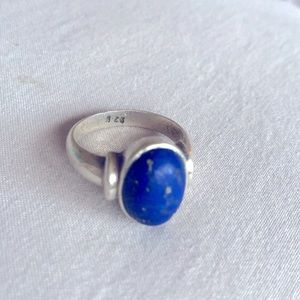 Lapis lazuli set in sterling silver